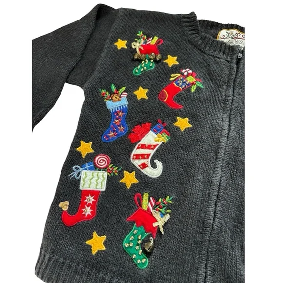 Vintage Christmas Cardigan - Kids 5/6 - Picture 3 of 10